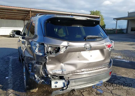 2015 Toyota Highlander Limited V6 from USA, damaged, VIN 5TDDKRFH8FS090632